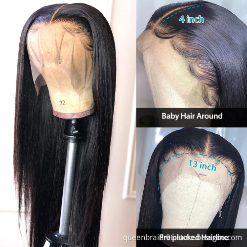 Lace Front Wigs Human Hair Straight Lace Closure Wigs Density Brazilian Virgin Human Hair Wigs Pre Plucked With Baby Hair
